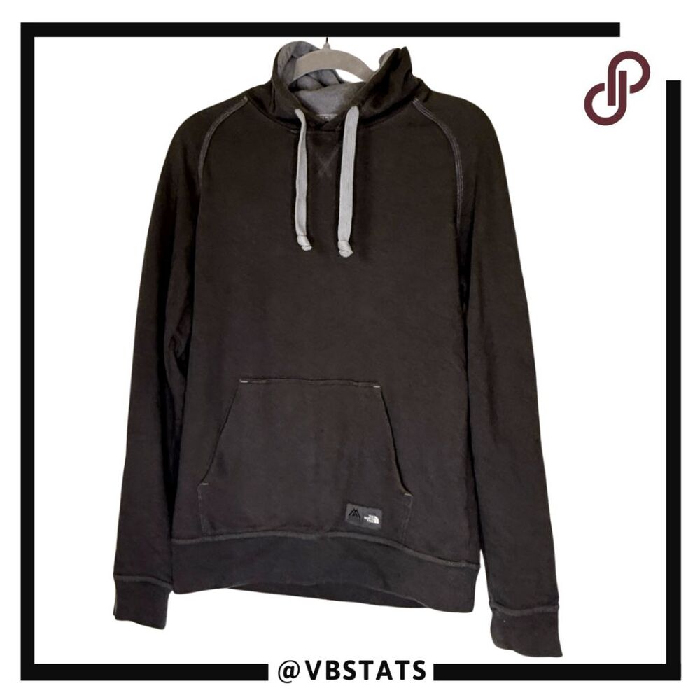 The North Face Mens Cotton Blend Pullover Hoodie Sweatshirt Black Small